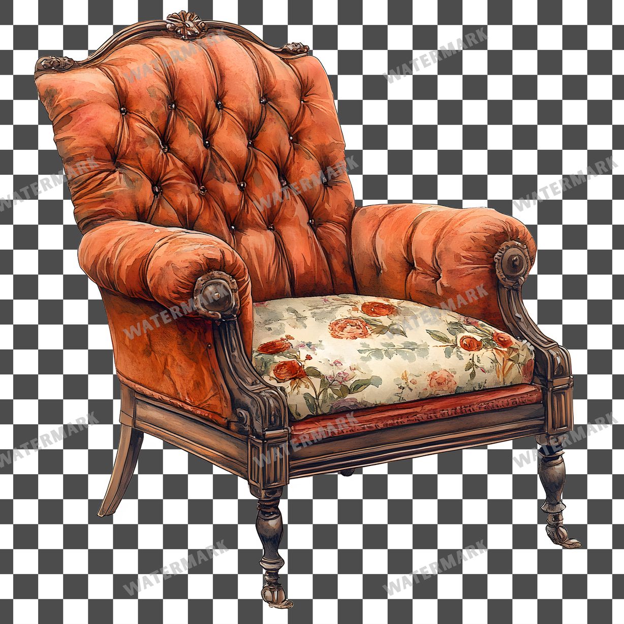 Wooden Rockin Vintage Style Clipart Pngs