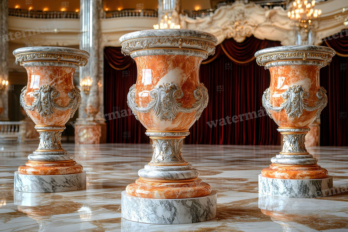 Baroque Marble Columns digital photo backdrop for photo editing, preview 26