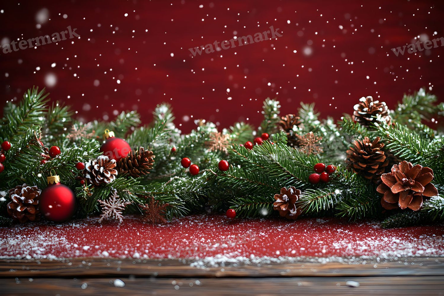 Red Christmas Backdrop Images