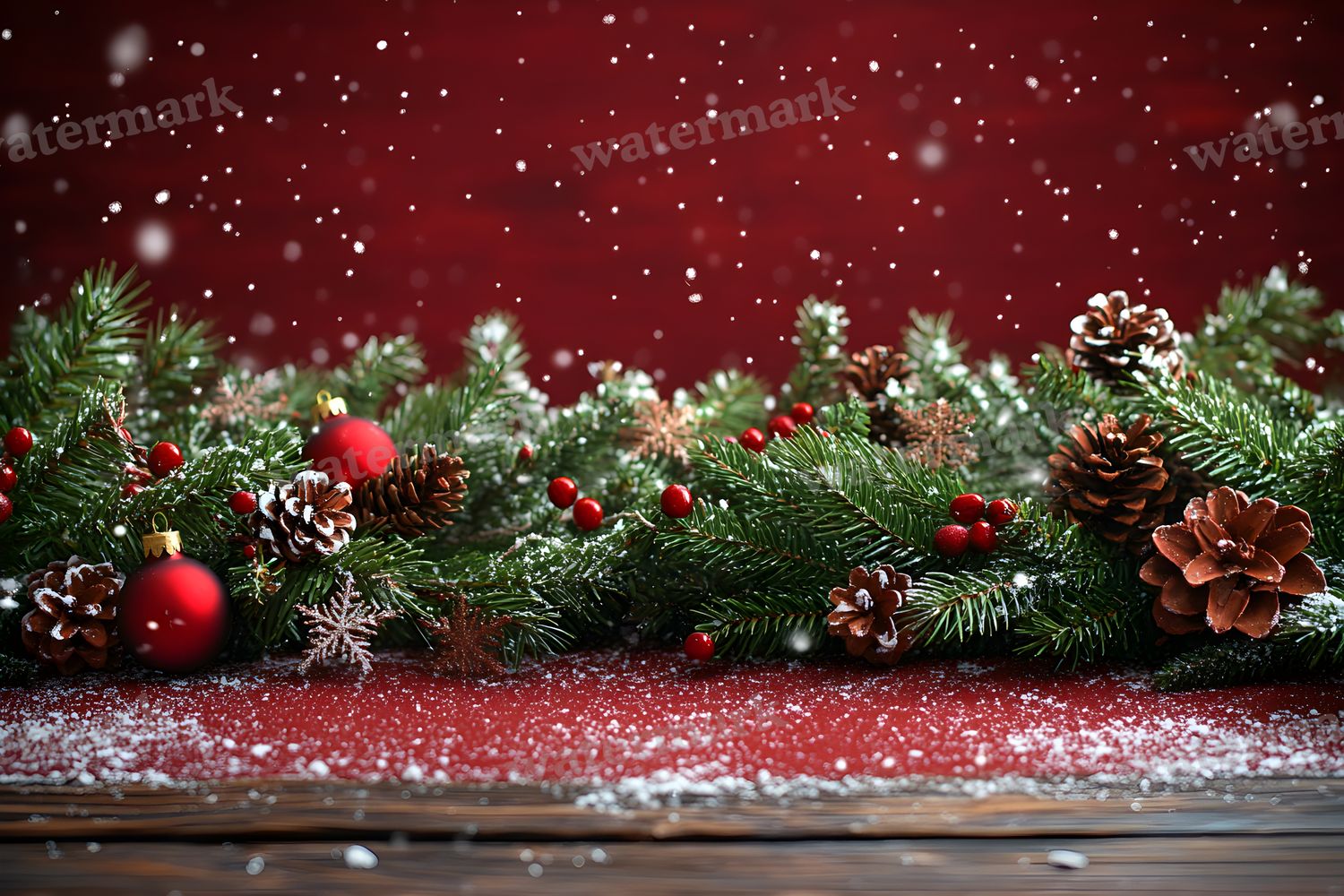 Red Christmas Backdrop Images