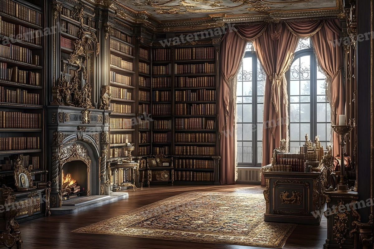 Regal Library Grandeur digital photo backdrop for photo editing, preview 26