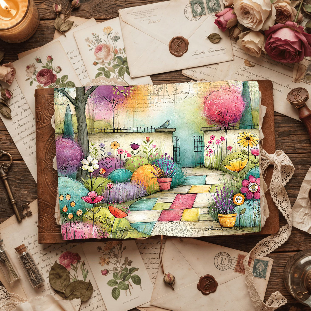 Romantic Garden Scene