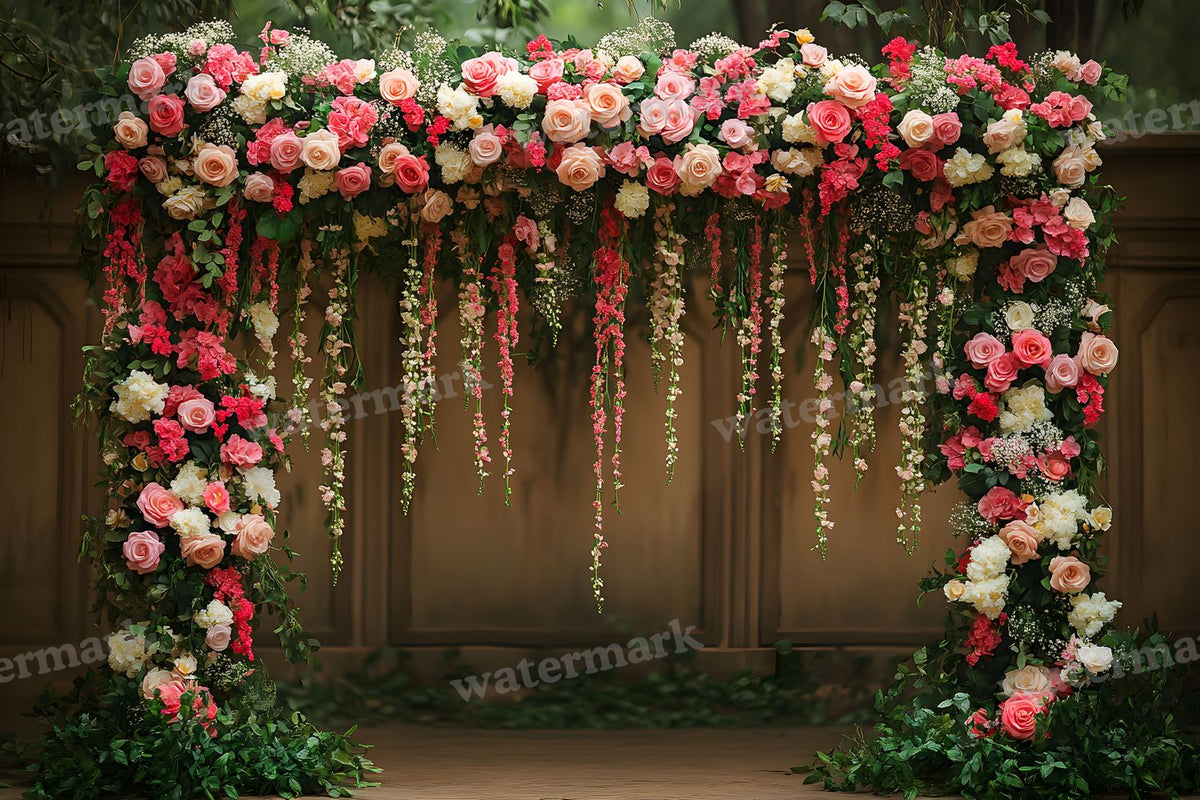 Romantic Rose Garden digital photo backdrop for photo editing, preview 26