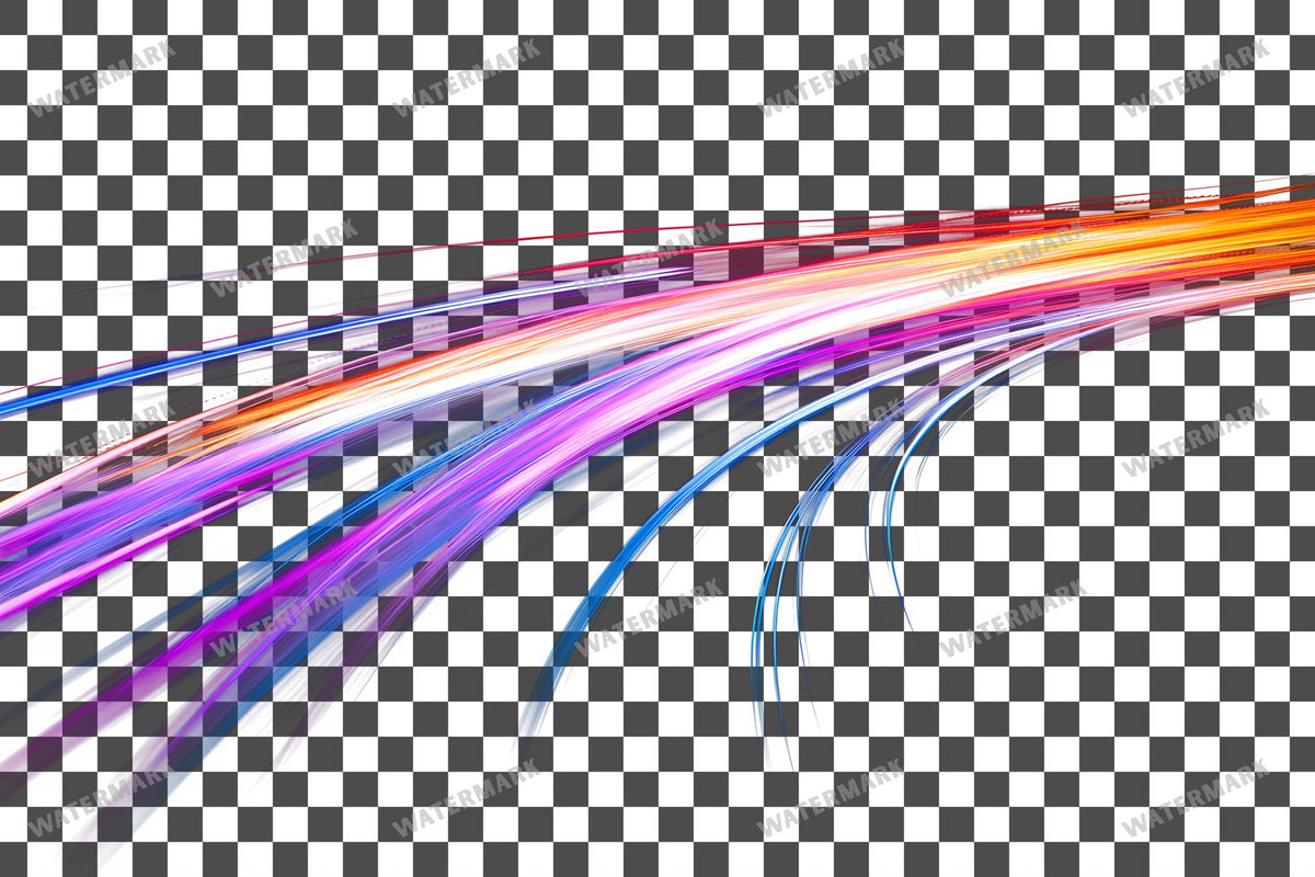 Abstract Light Streaks Transparent Overlay Pngs