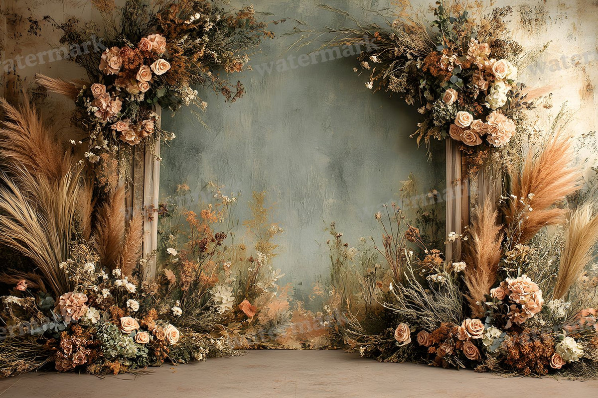 Boho Olive Arch Backdrop Images