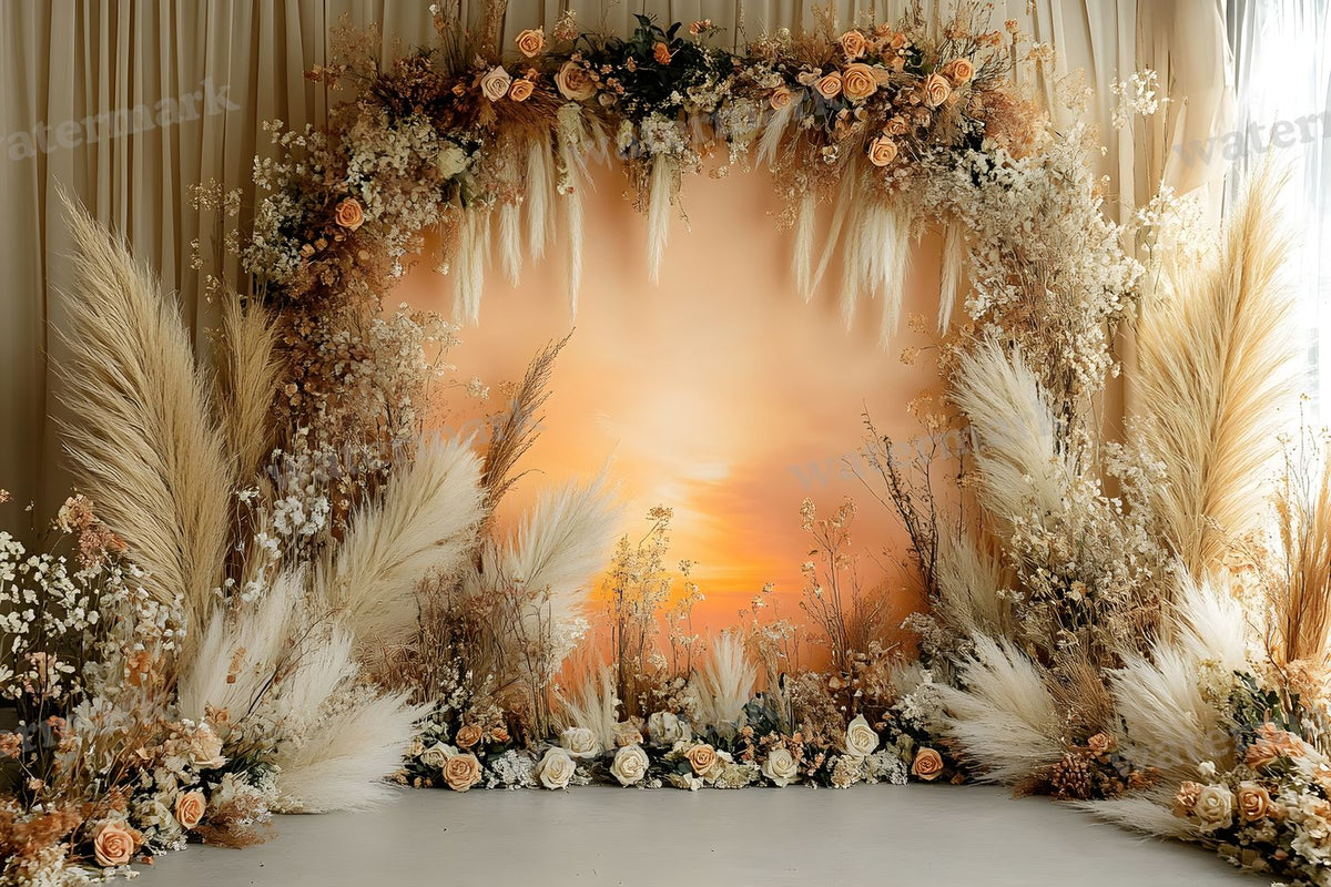 Boho Sunset Arch Backdrop Images
