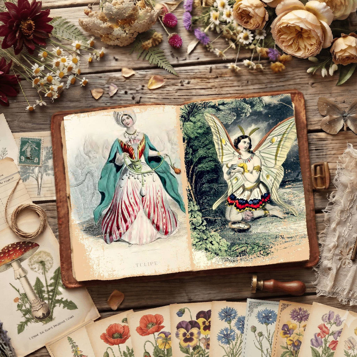 Botanical Illustrations Digital Papers