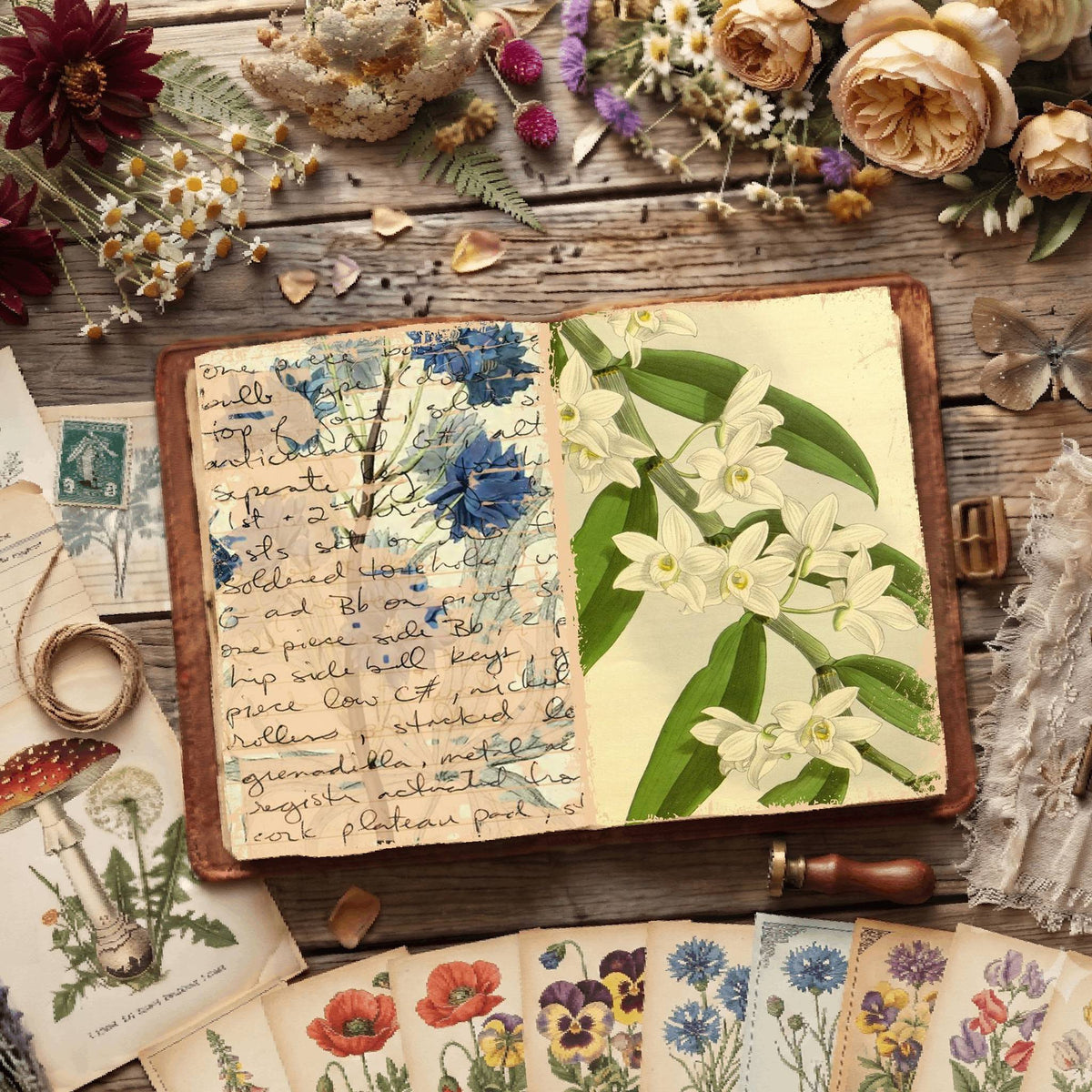 Botanical Illustrations Digital Papers