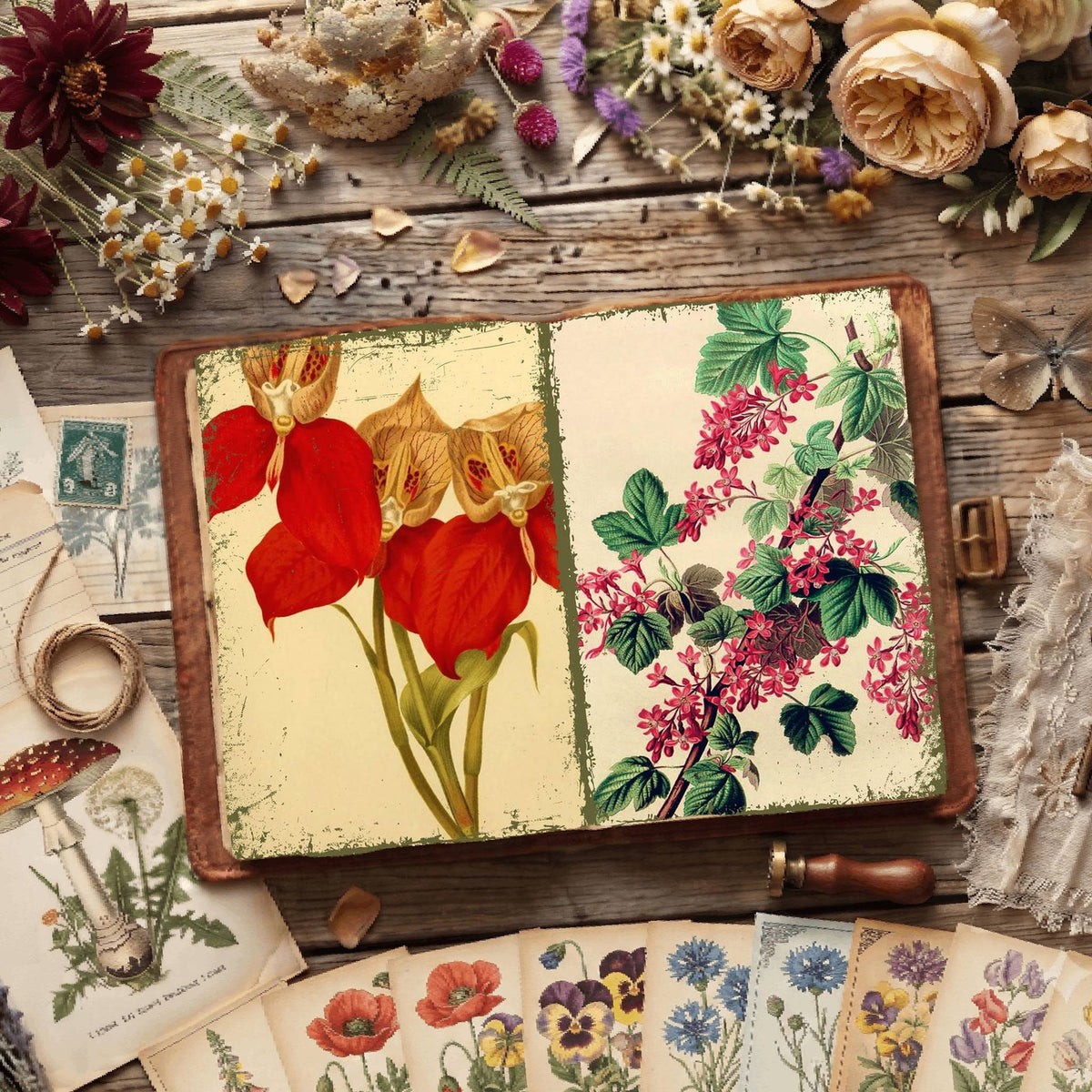 Botanical Illustrations Digital Papers