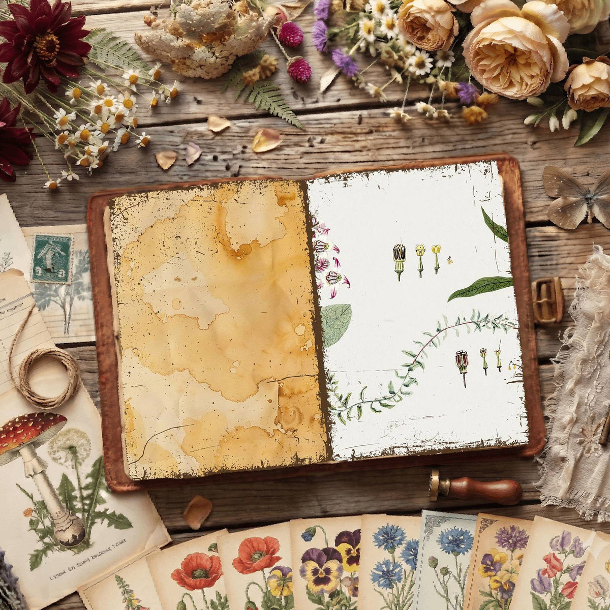 Botanical Illustrations Digital Papers
