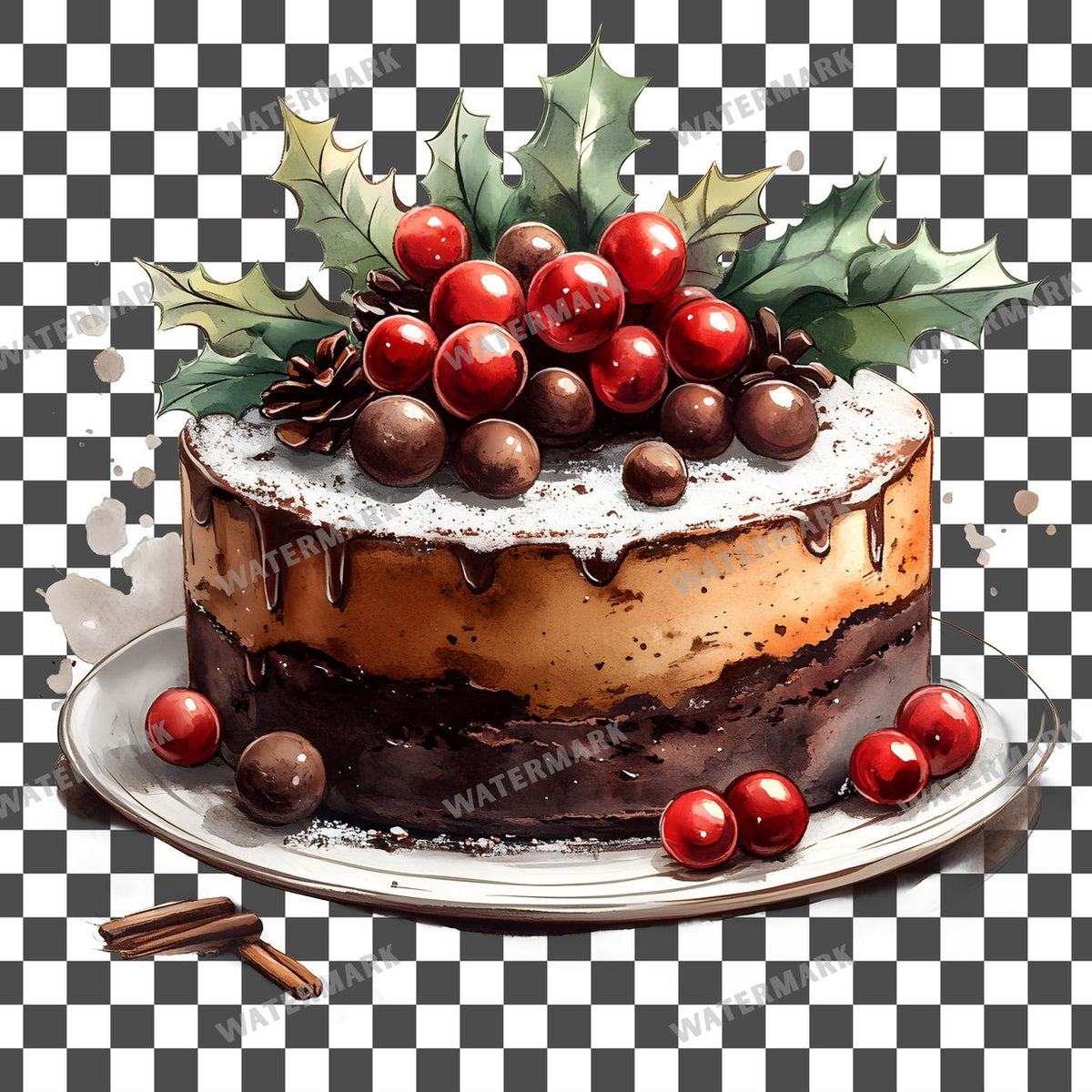 Christmas Kawaii Style Clipart Pngs