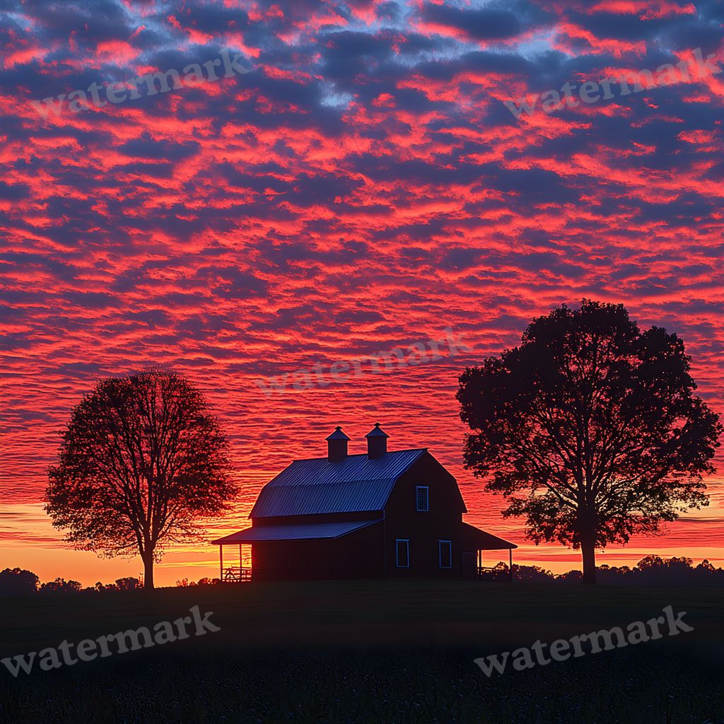 Countryside Silhouette Backdrop Images