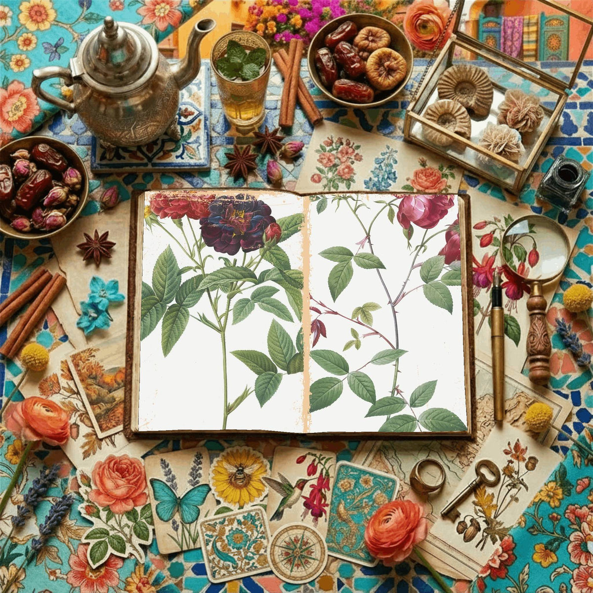 Floral Illustrations Digital Papers