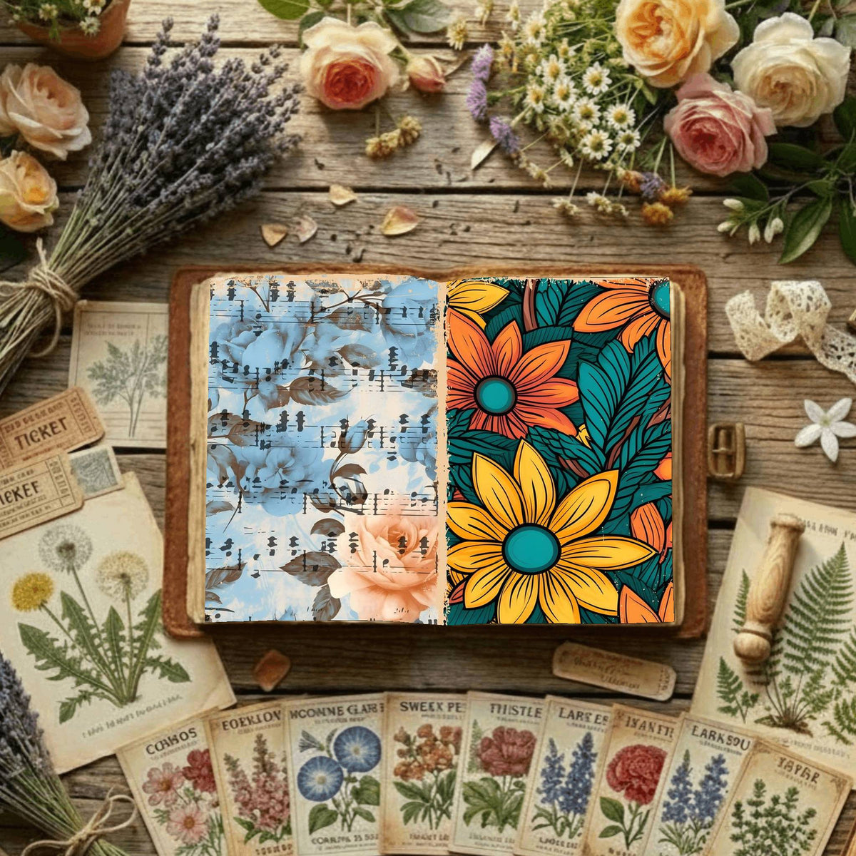 Floral Digital Papers