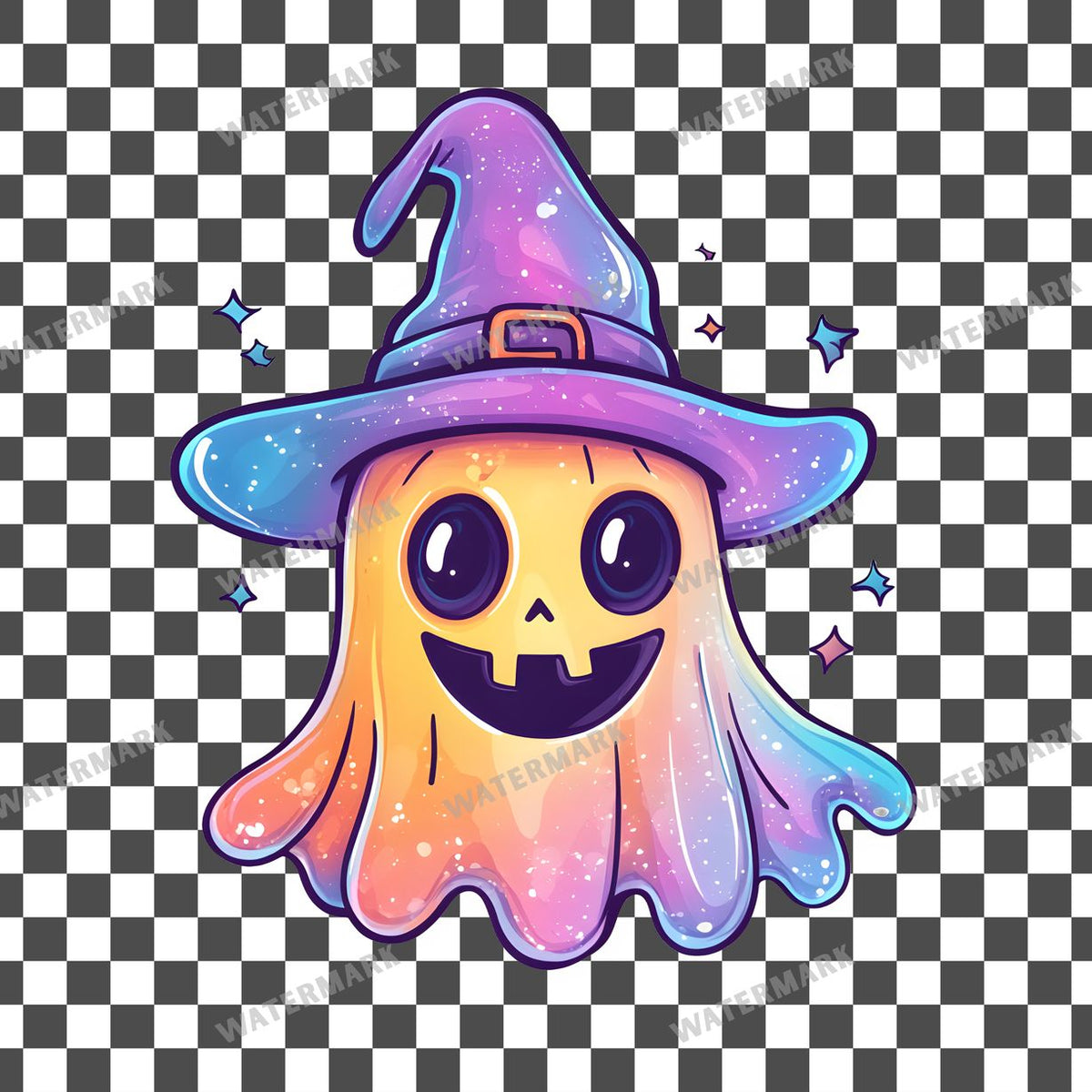 Halloween Kawaii Style Clipart Pngs