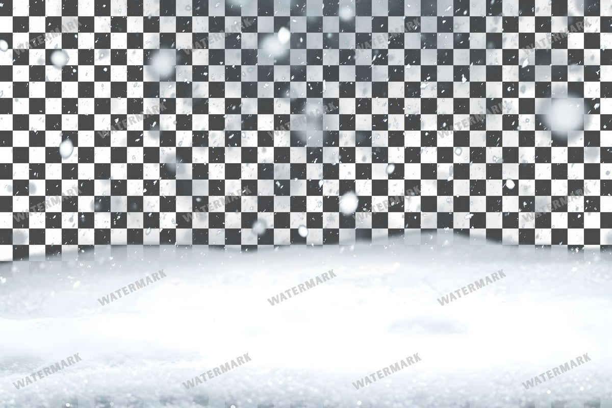 Heavy Snowfall Dense White Flakes Transparent Overlay Pngs