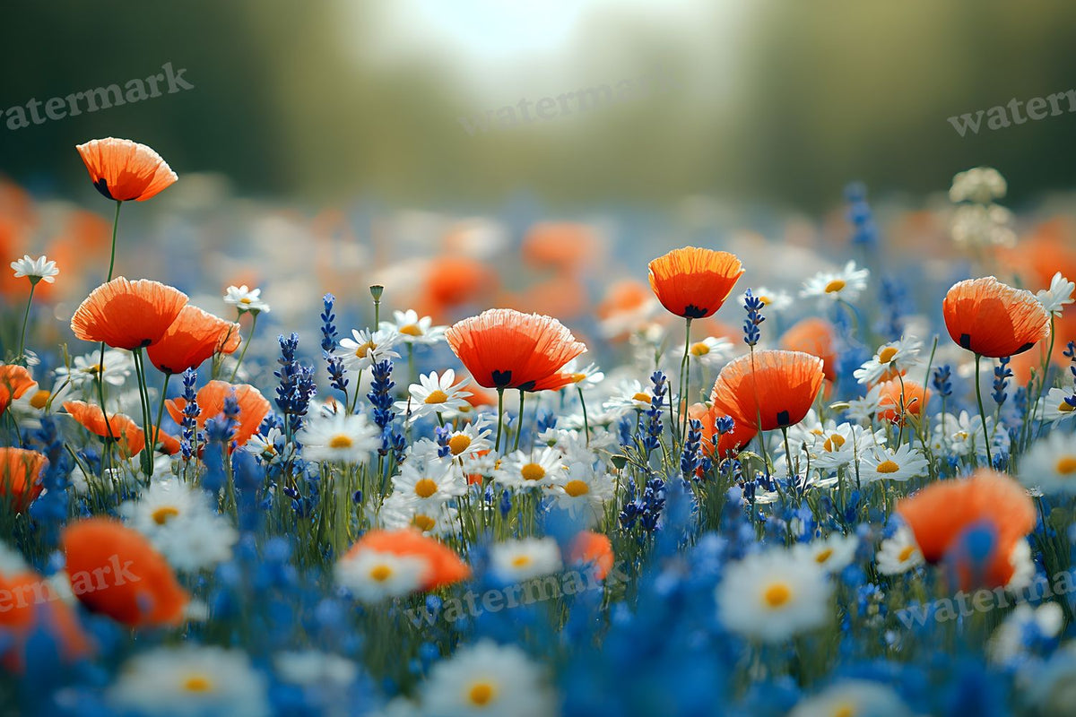 Meadow Bliss digital photo backdrop for photo editing, preview 26
