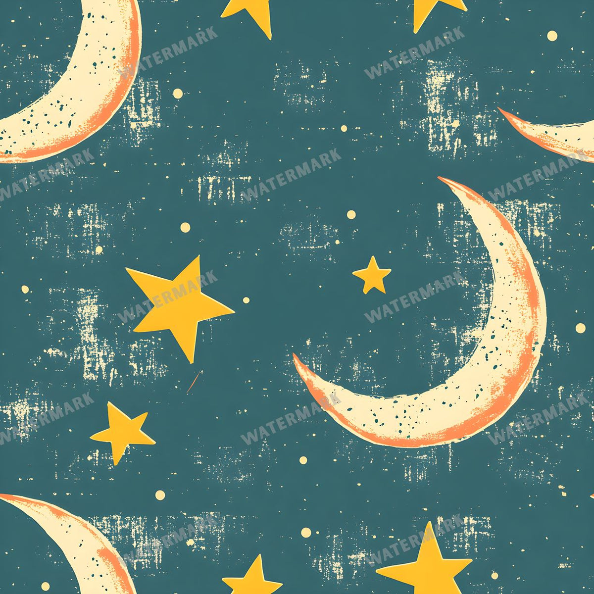 Moon seamless pattern digital paper, repeating design 27