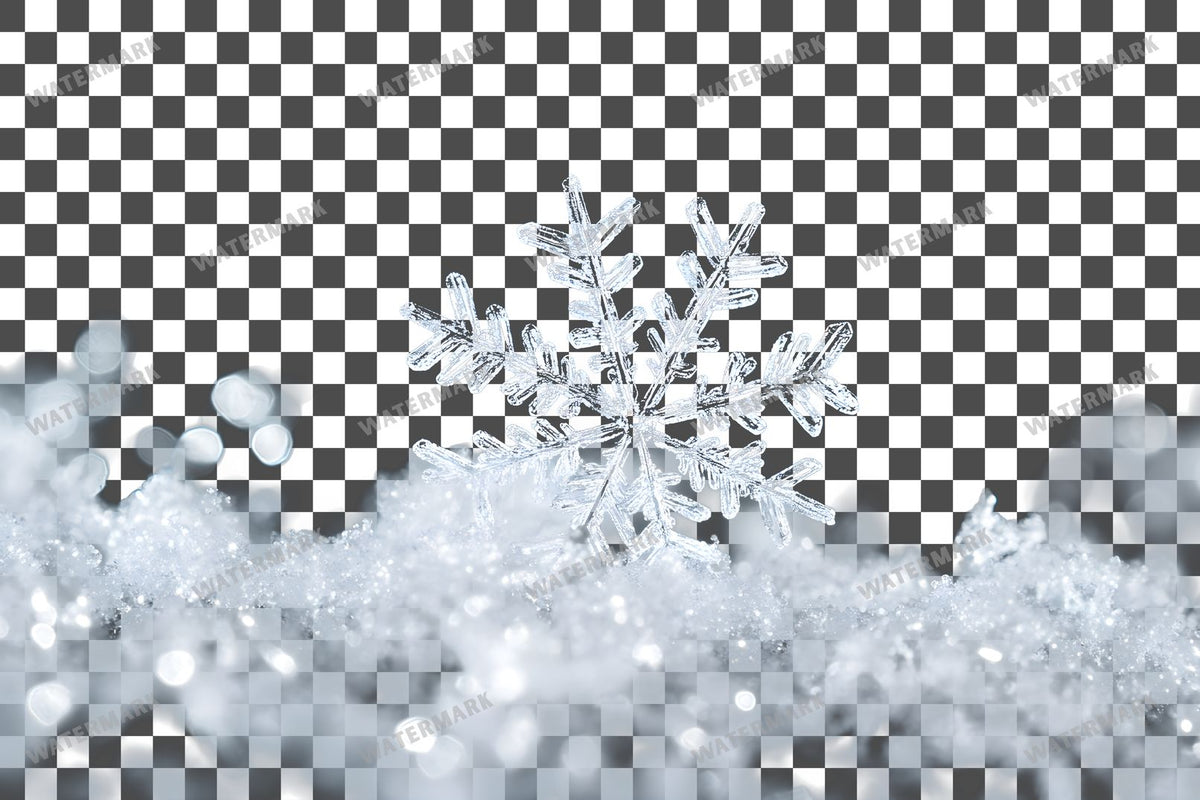 Snowflake Flurry Overlay Swirling Flakes