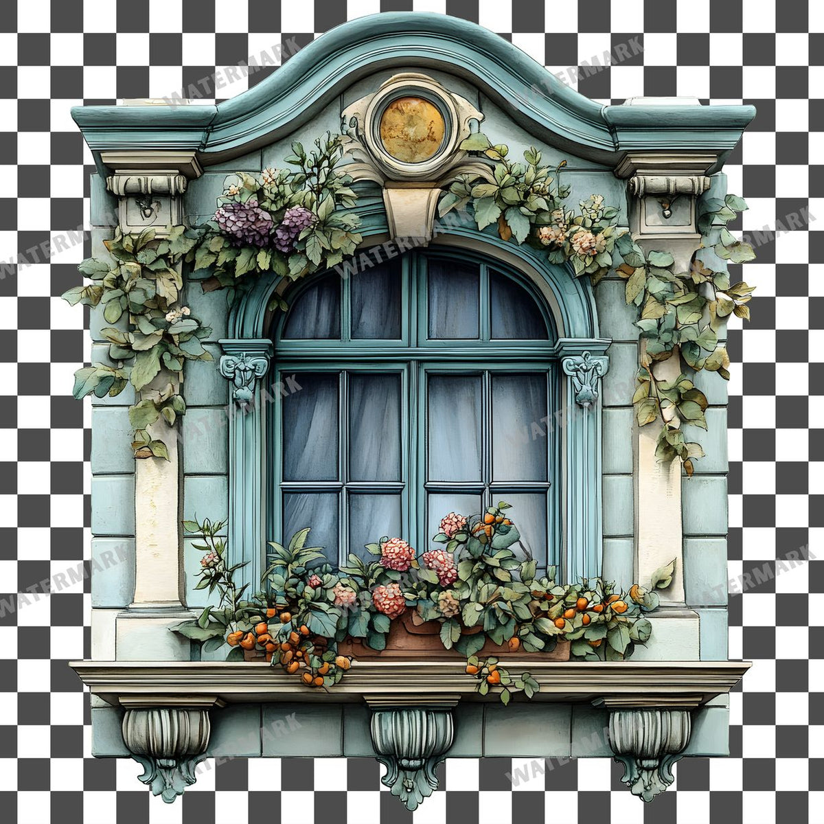Window Vintage Style Clipart Pngs