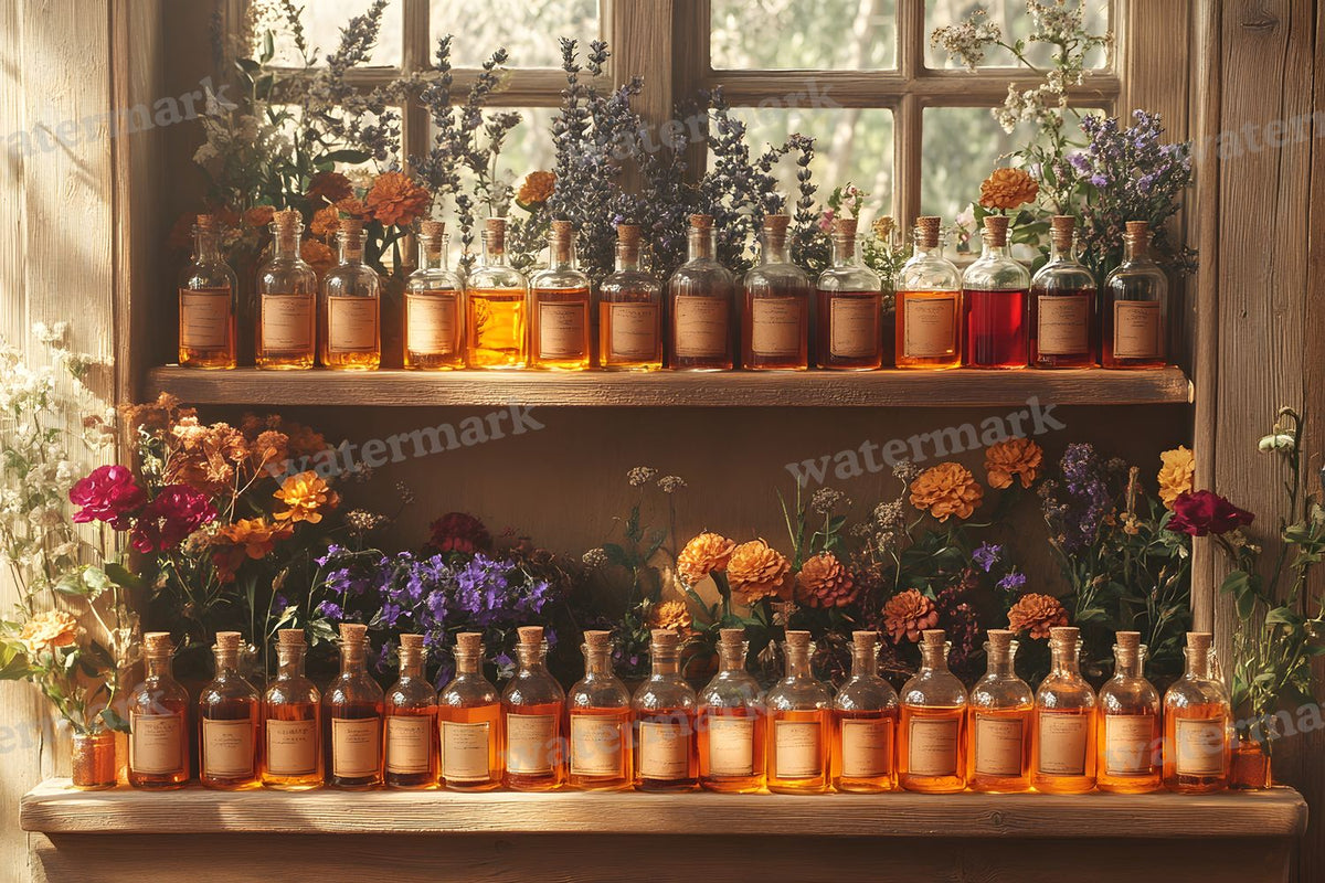 Witch Apothecary Scene Backdrop Images