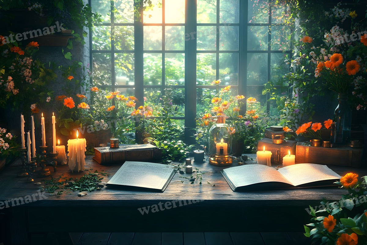 Witch’Study Desk Backdrop Images