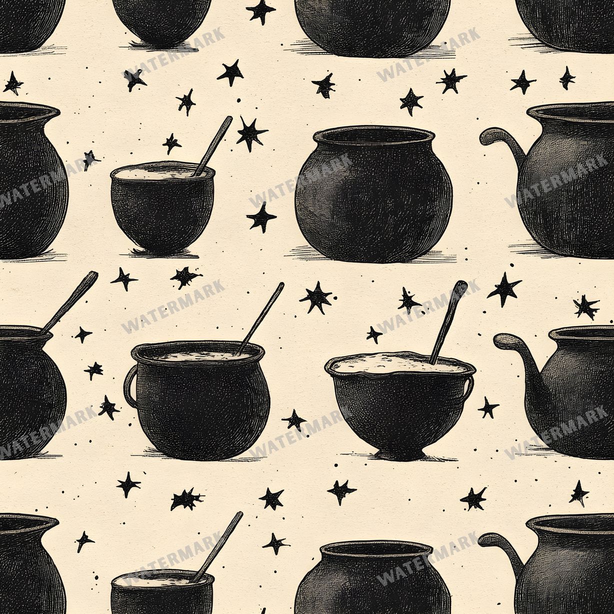 Witchcraft Seamless Pattern