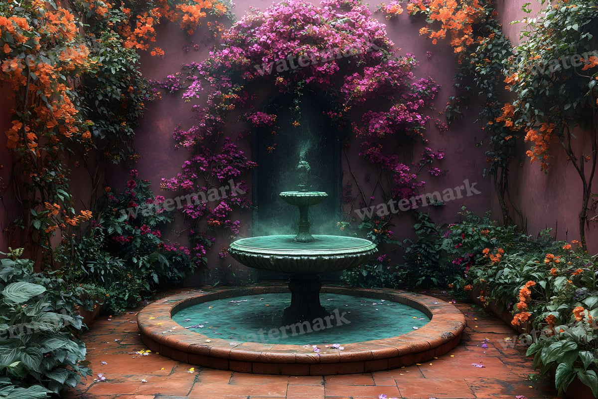Witchs Eerie Garden Backdrop Images