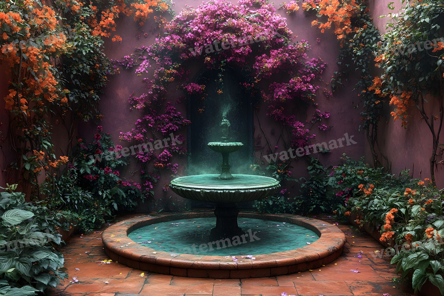 Witchs Eerie Garden Backdrop Images