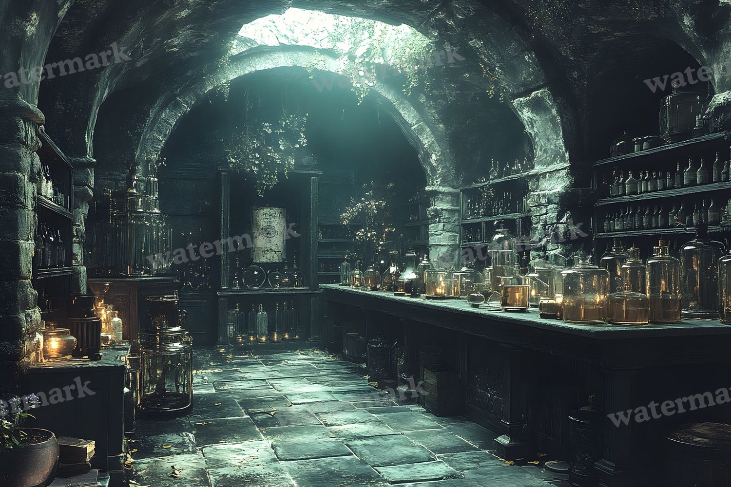 Alchemist Corner Study Backdrop Images
