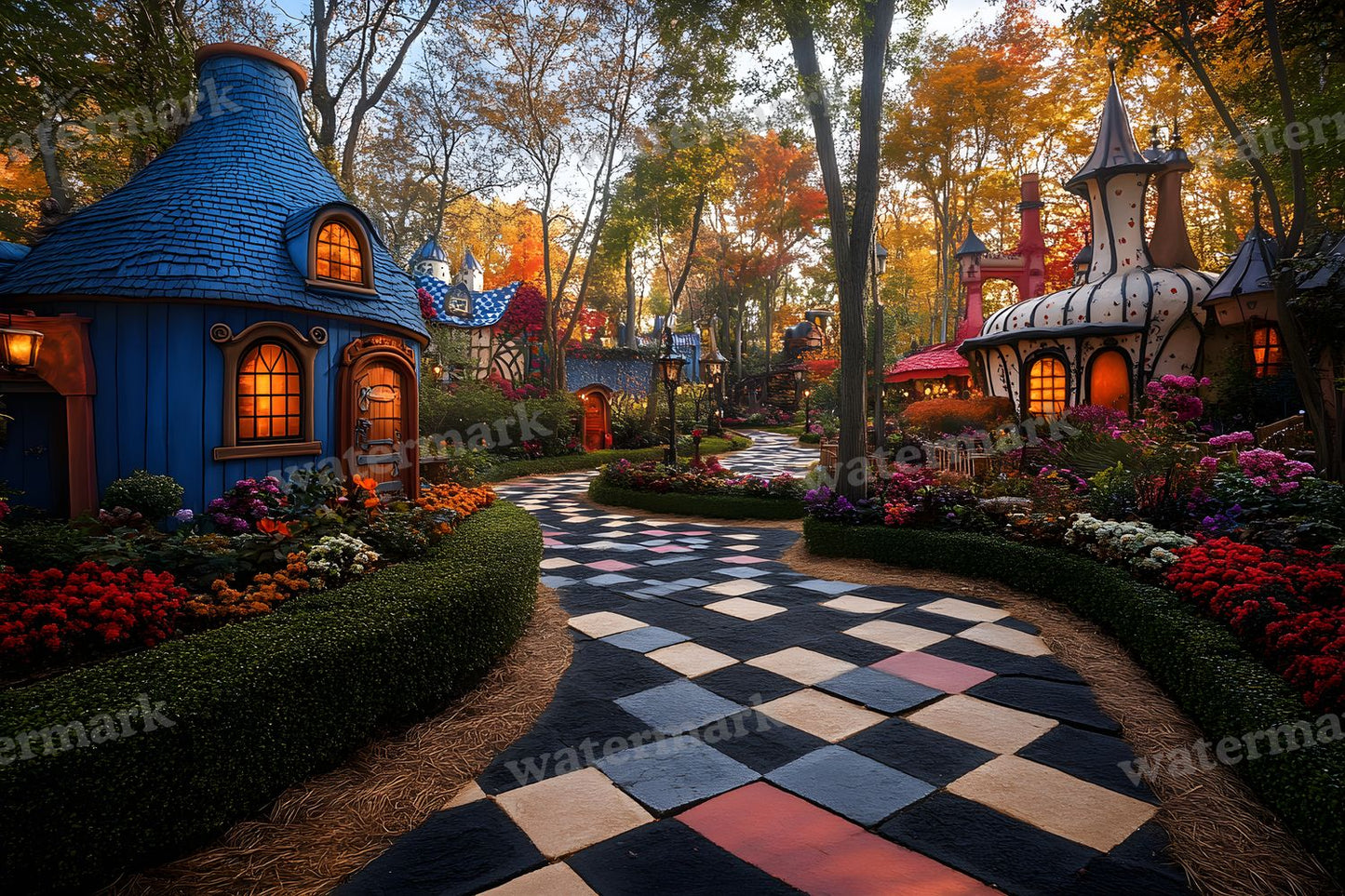 Alices Garden Maze Backdrop Images