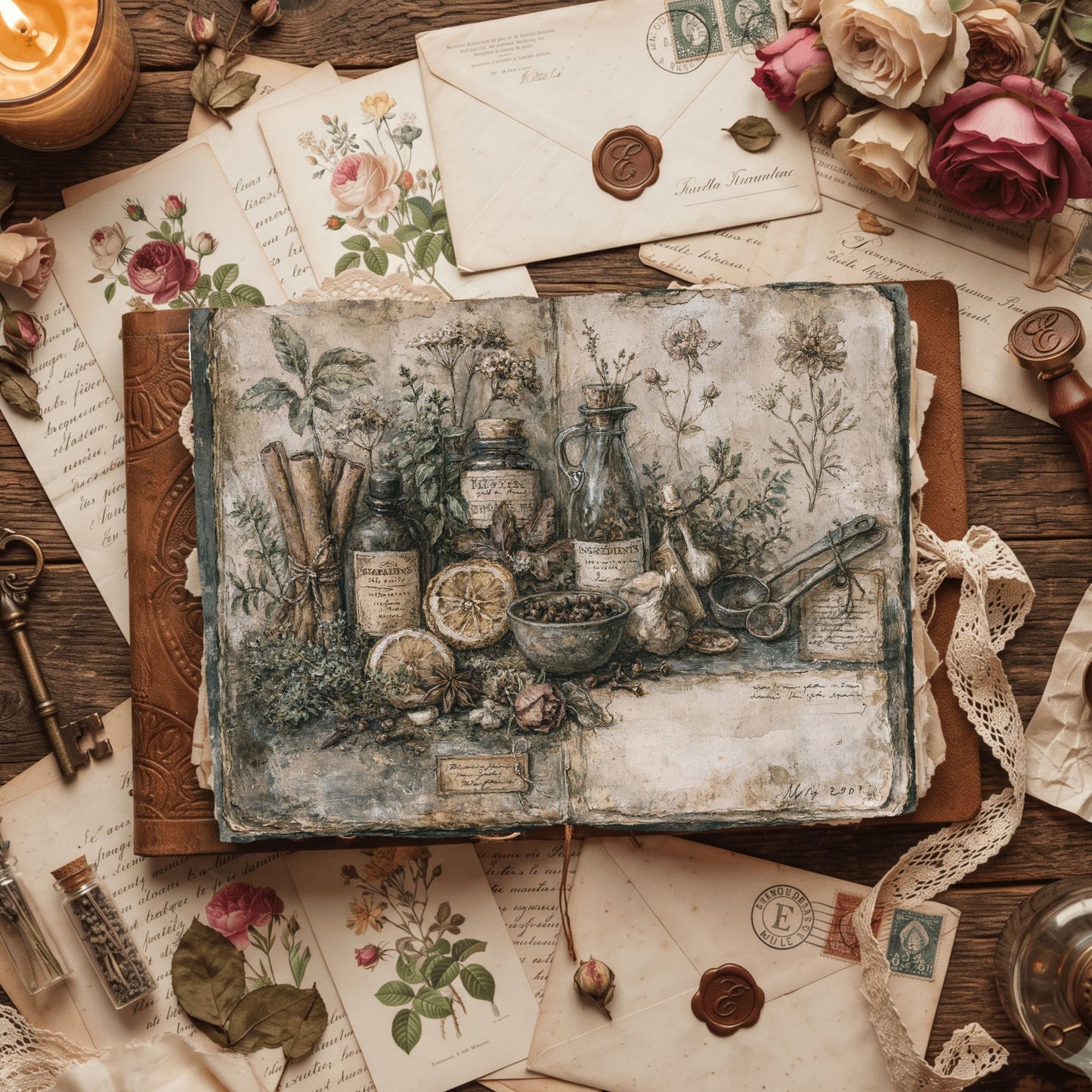 Ancient Spell Ingredients Journal Page