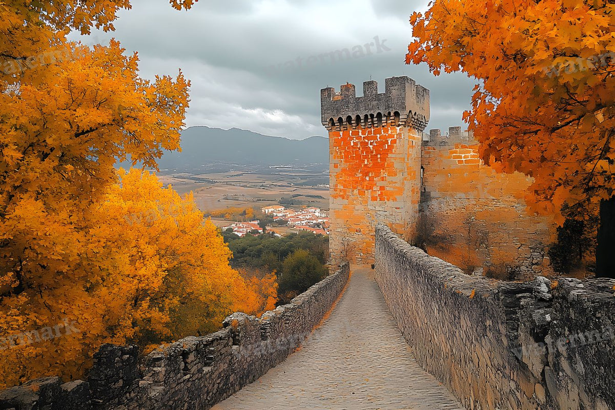 Autumn Castle Wallpov Backdrop Images