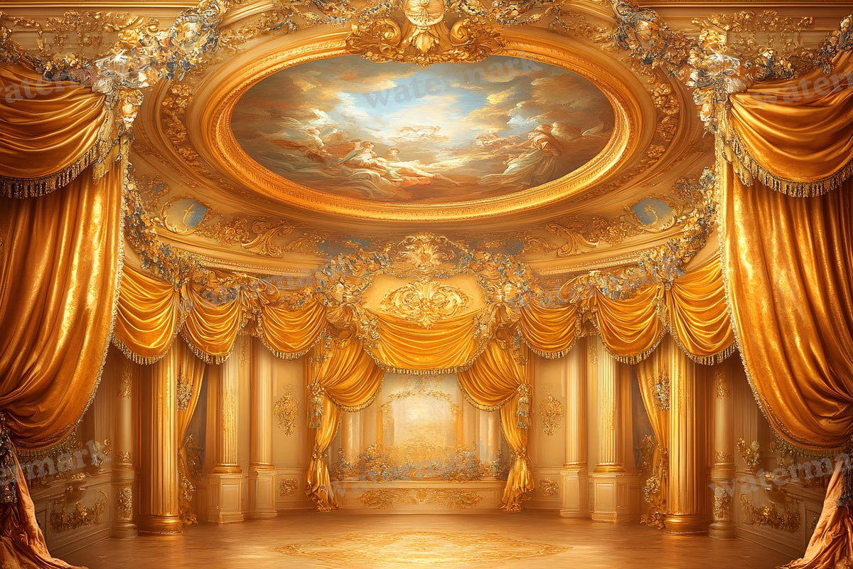 Baroque Regal Fresco digital photo backdrop for photo editing, preview 27