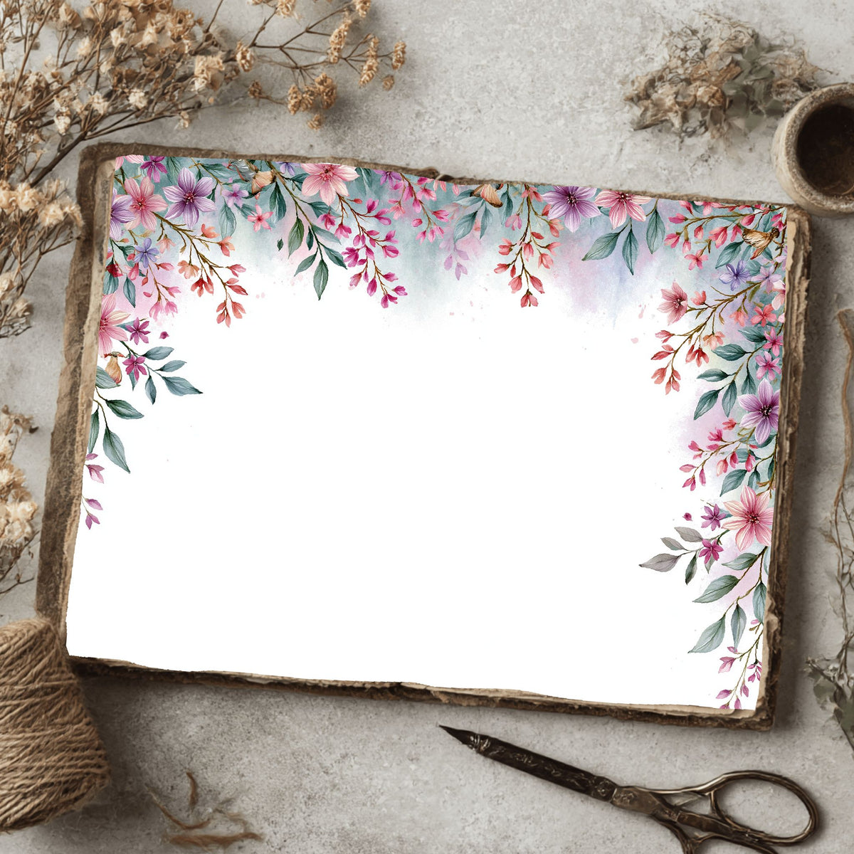 Delicate Botanical Border Frame