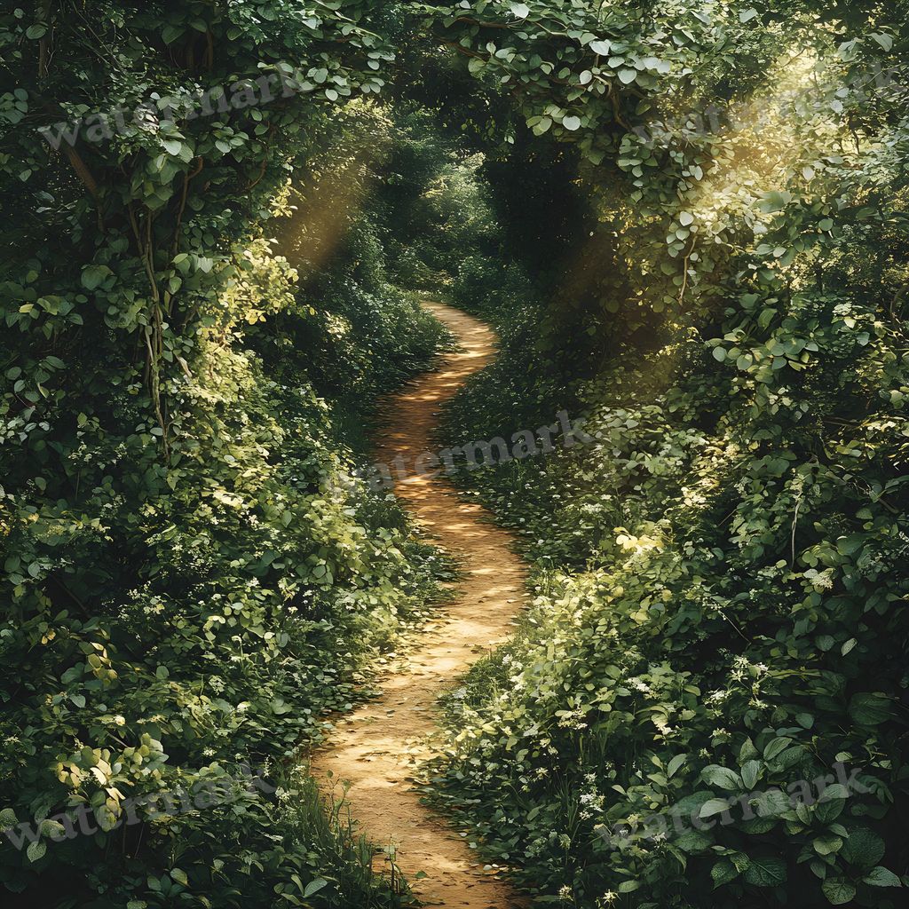 Overgrown Forest digital photo backdrop for photo editing, preview 27