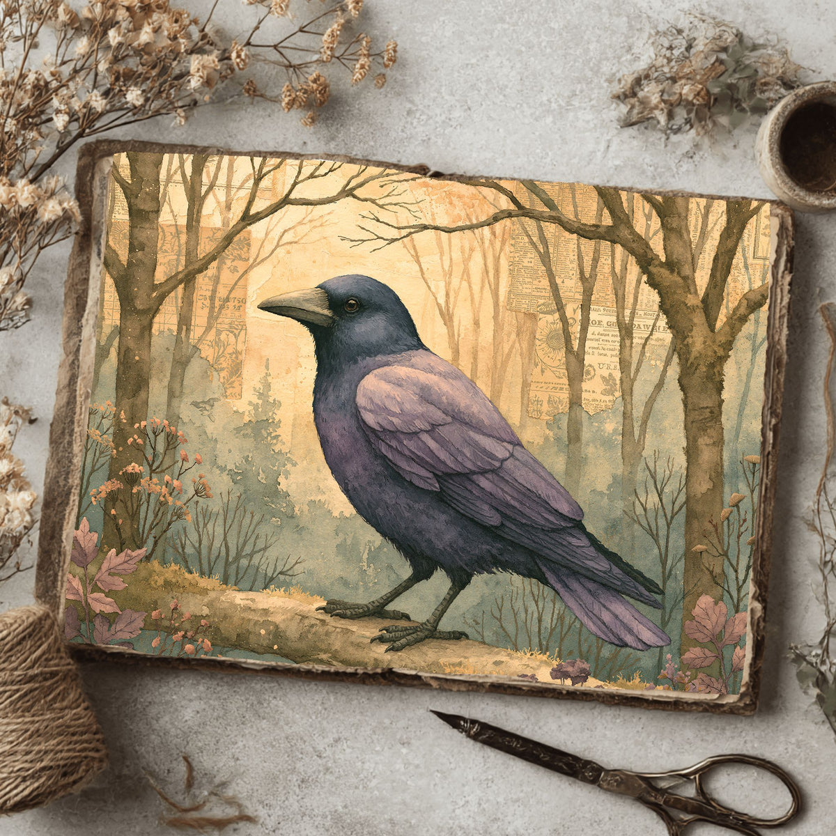 Purple Halloween Watercolor Art