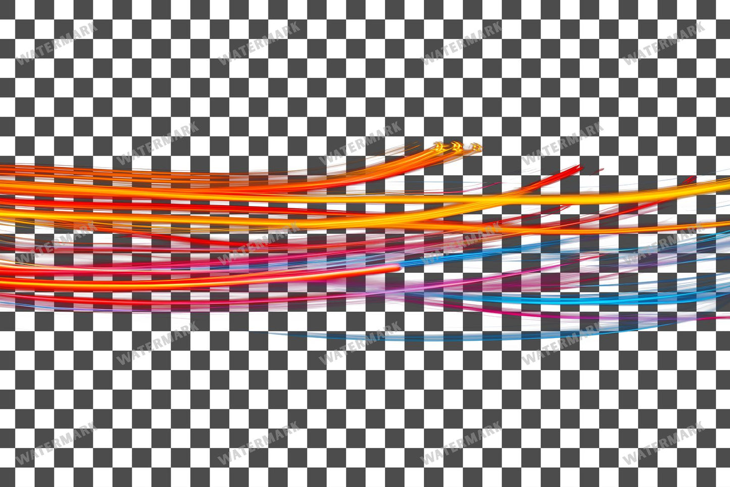 Abstract Light Streaks Transparent Overlay Pngs