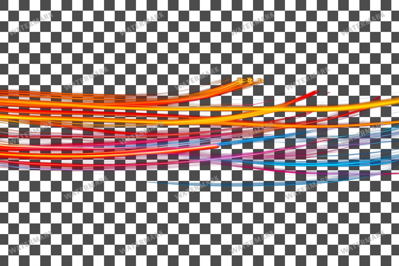 Abstract Light Streaks Transparent Overlay Pngs