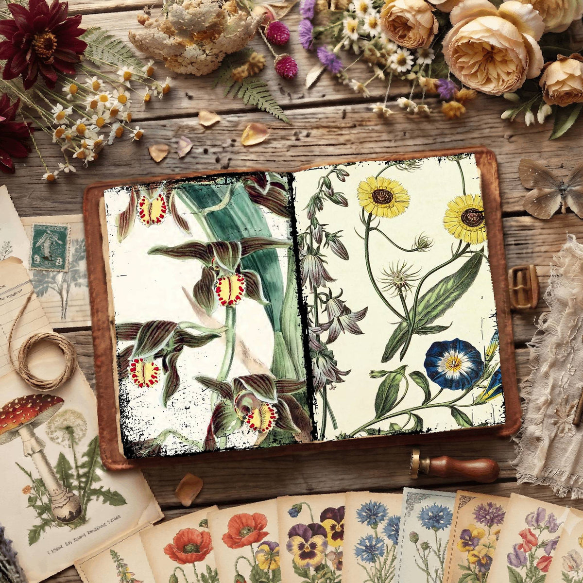 Botanical Illustrations Digital Papers