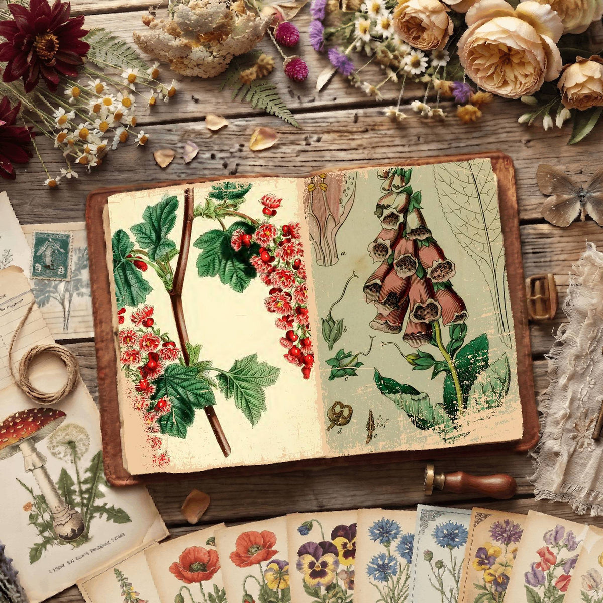 Botanical Illustrations Digital Papers