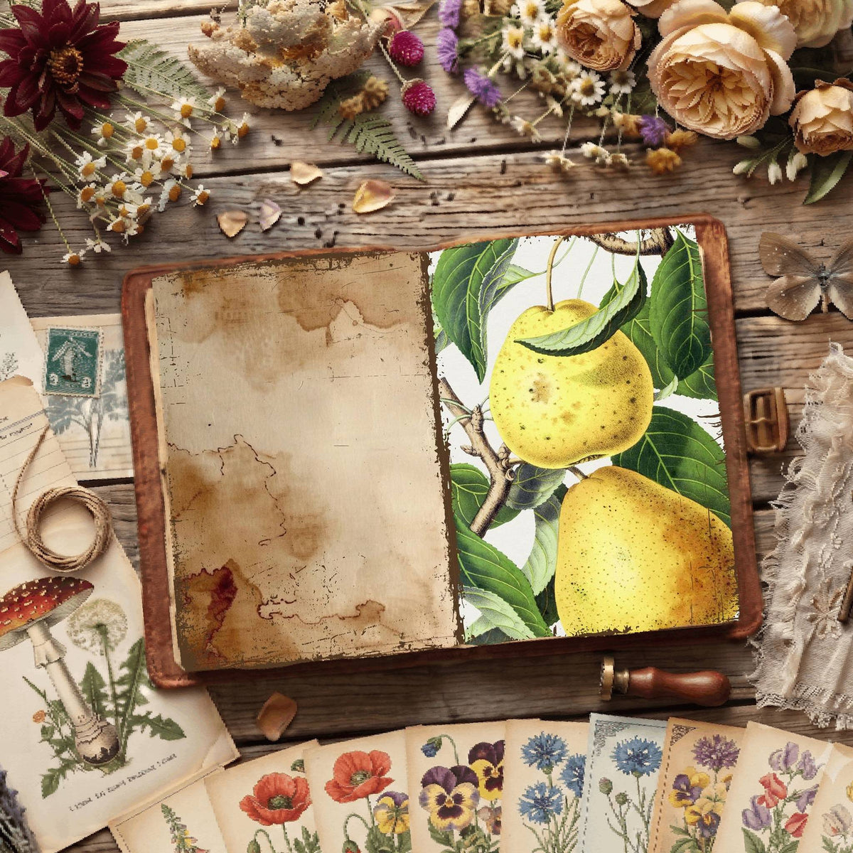 Botanical Illustrations Digital Papers