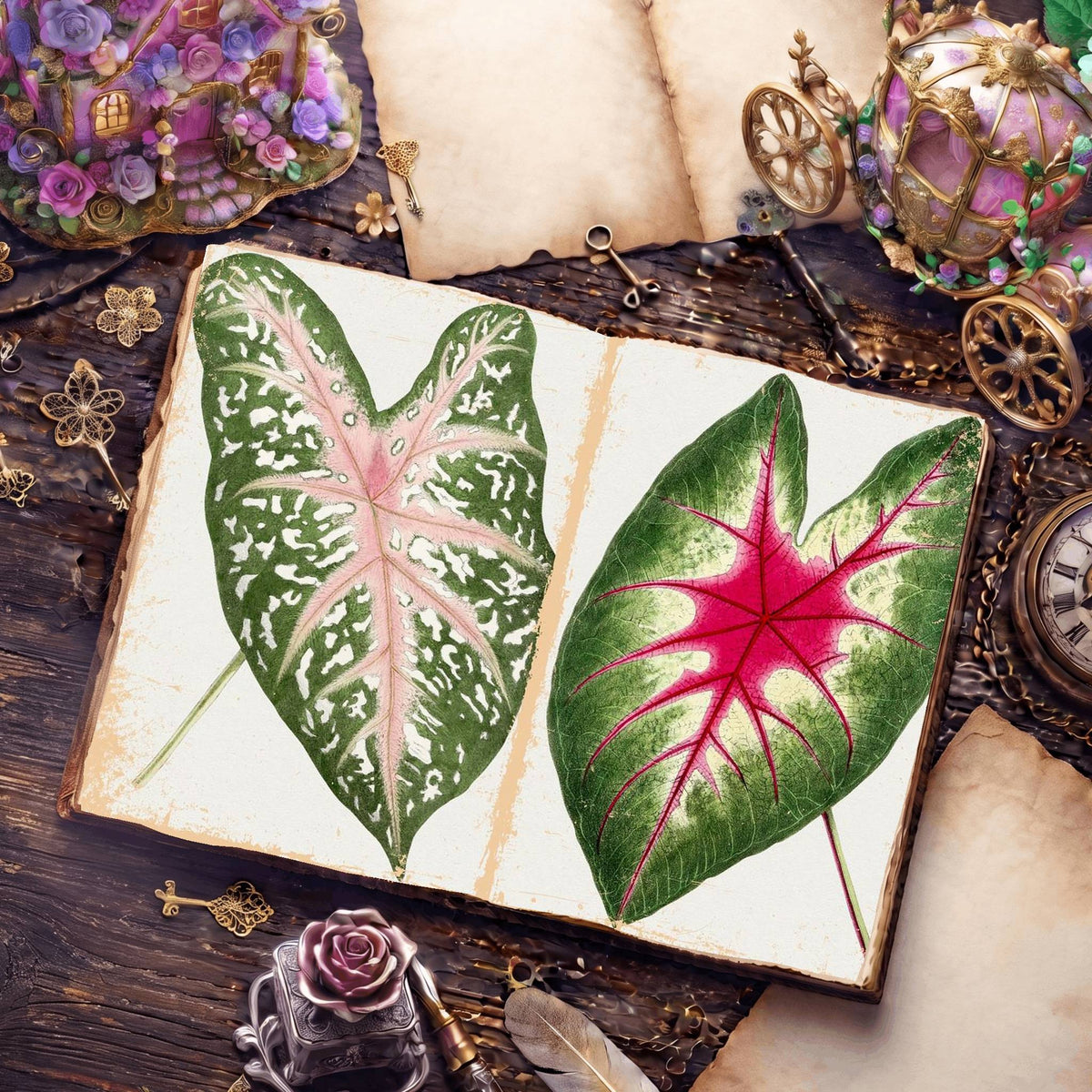 Botanical Illustrations Digital Papers