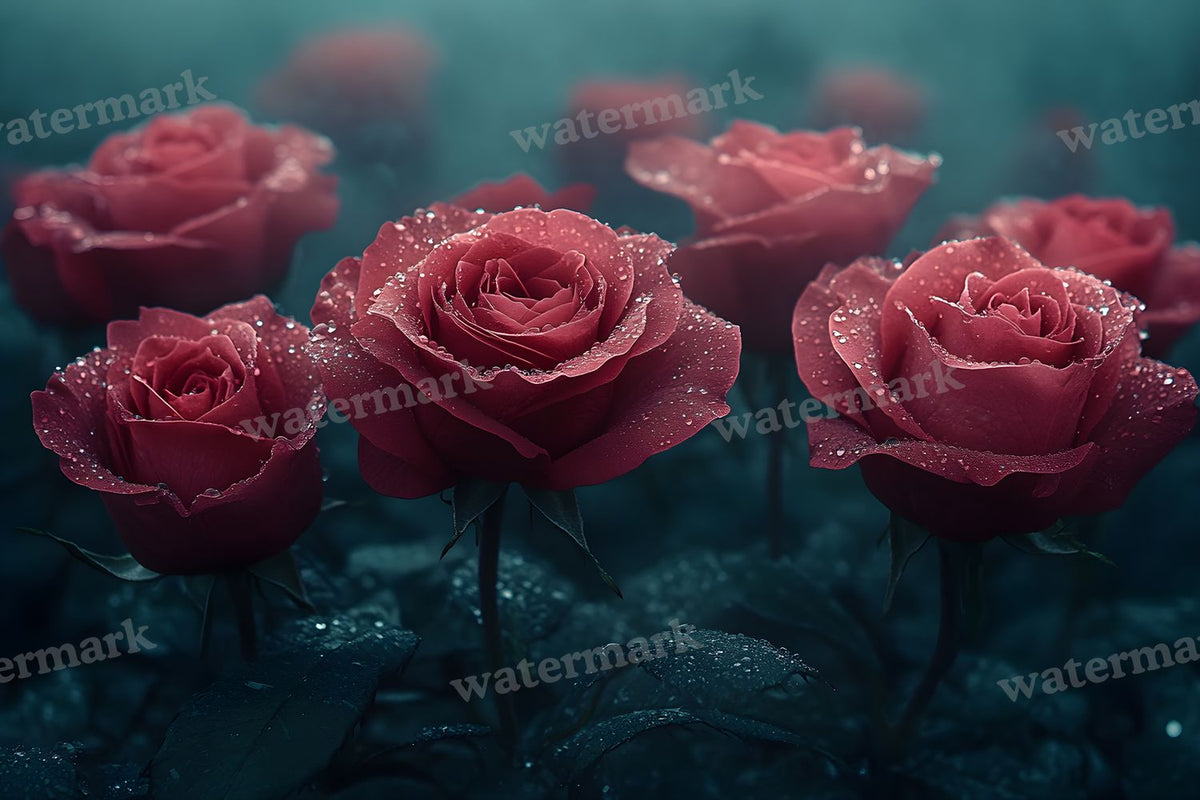 Burgundy Rose Arrangement Backdrop Images