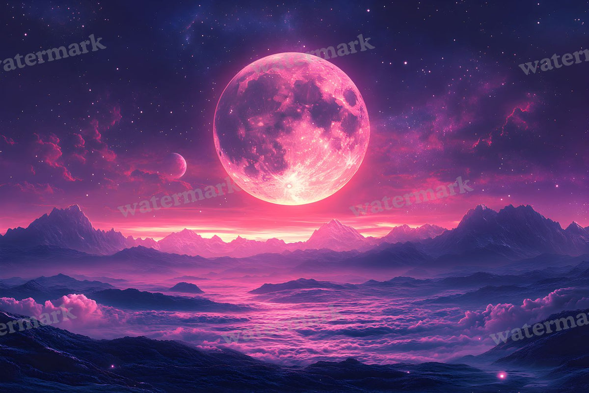Celestial Glow Scene digital photo backdrop for photo editing, preview 27