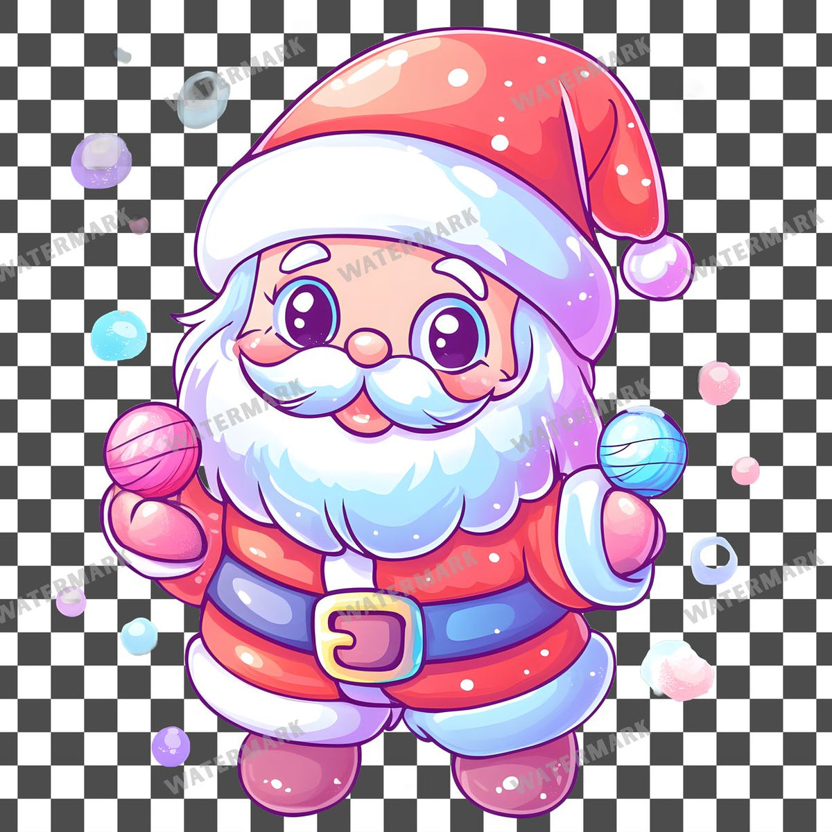 Christmas Kawaii Style Clipart Pngs