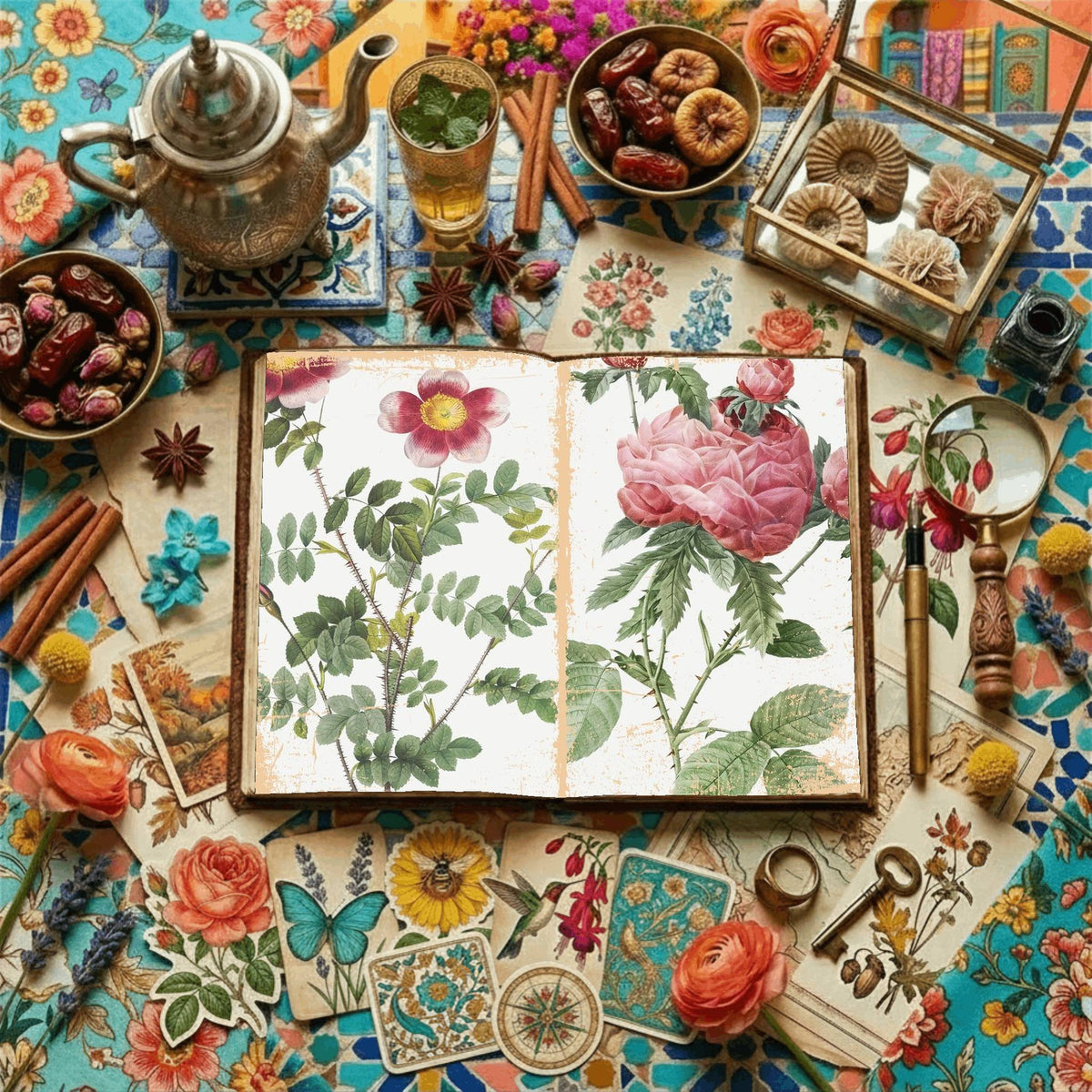 Floral Illustrations Digital Papers