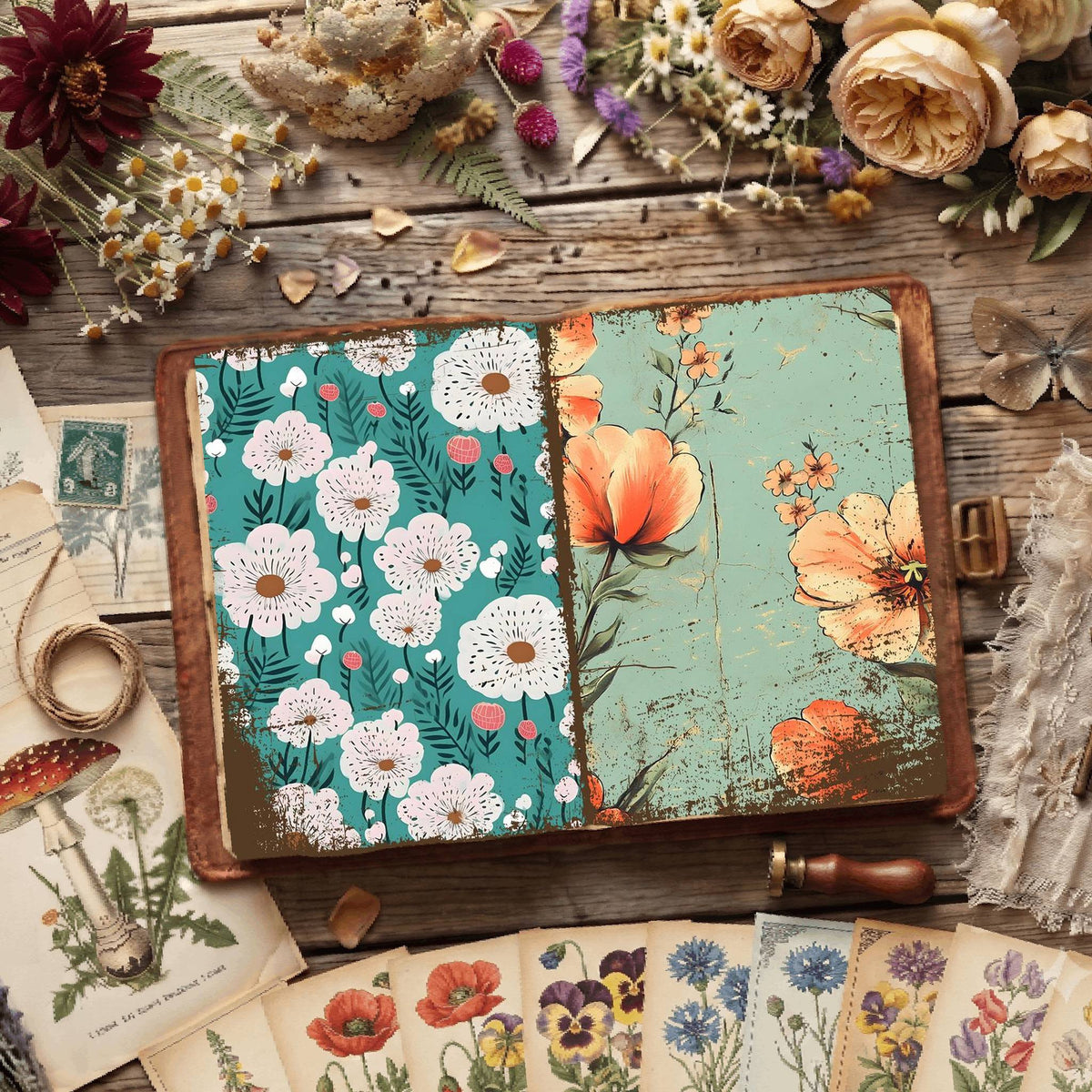 Floral Digital Papers