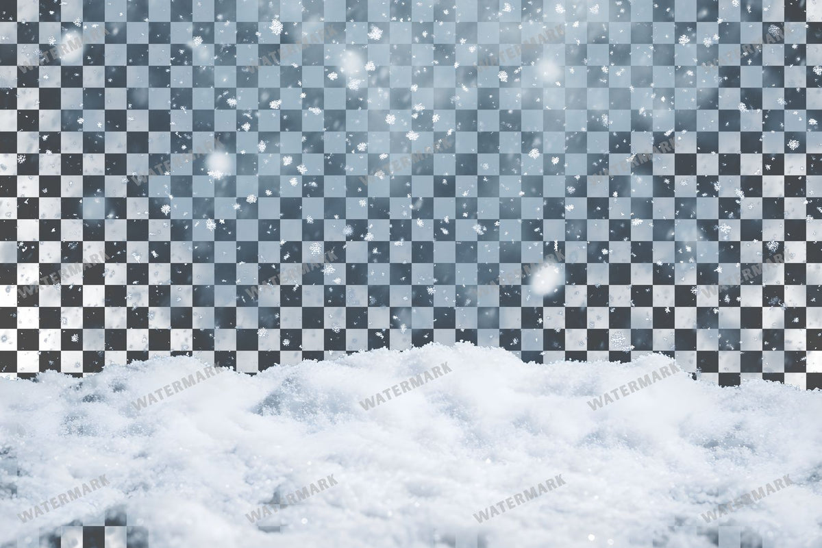 Heavy Snowfall Dense White Flakes Transparent Overlay Pngs
