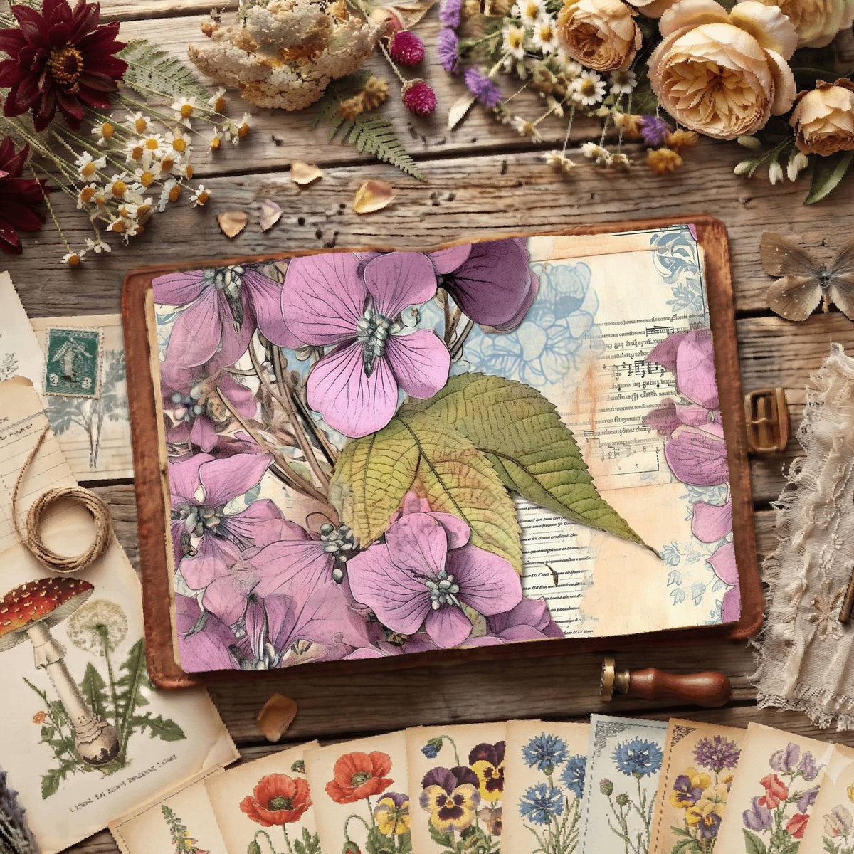 Hydrangea Flower Digital Papers